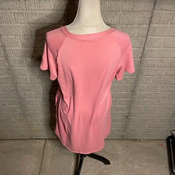 Amazon Pink Button Down Sleep Shirt Night Gown Nursing Friendly Size Small - Picture 3 of 4